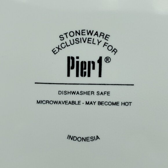 Pier 1 Red Bird Salad Plates White Dessert Plates with Red Flowers & Bird - Picture 5 of 5